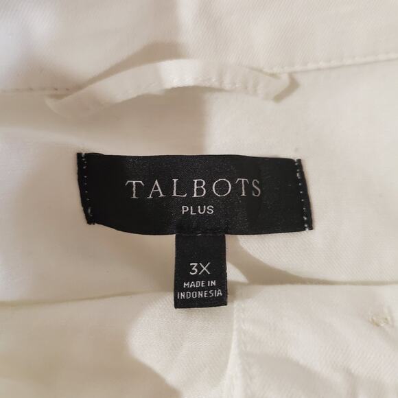 Talbots NWOT Classic Field Linen Cotton Tie Waist Button Jacket Size 3X White - Picture 5 of 9
